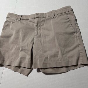 Banana Republic Shorts Womens Size 8 Khaki Flat Front Chino Preppy The Avalon